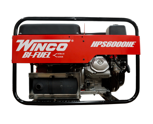 Winco HPS6000HE Bi-Fuel Generator (6000W)