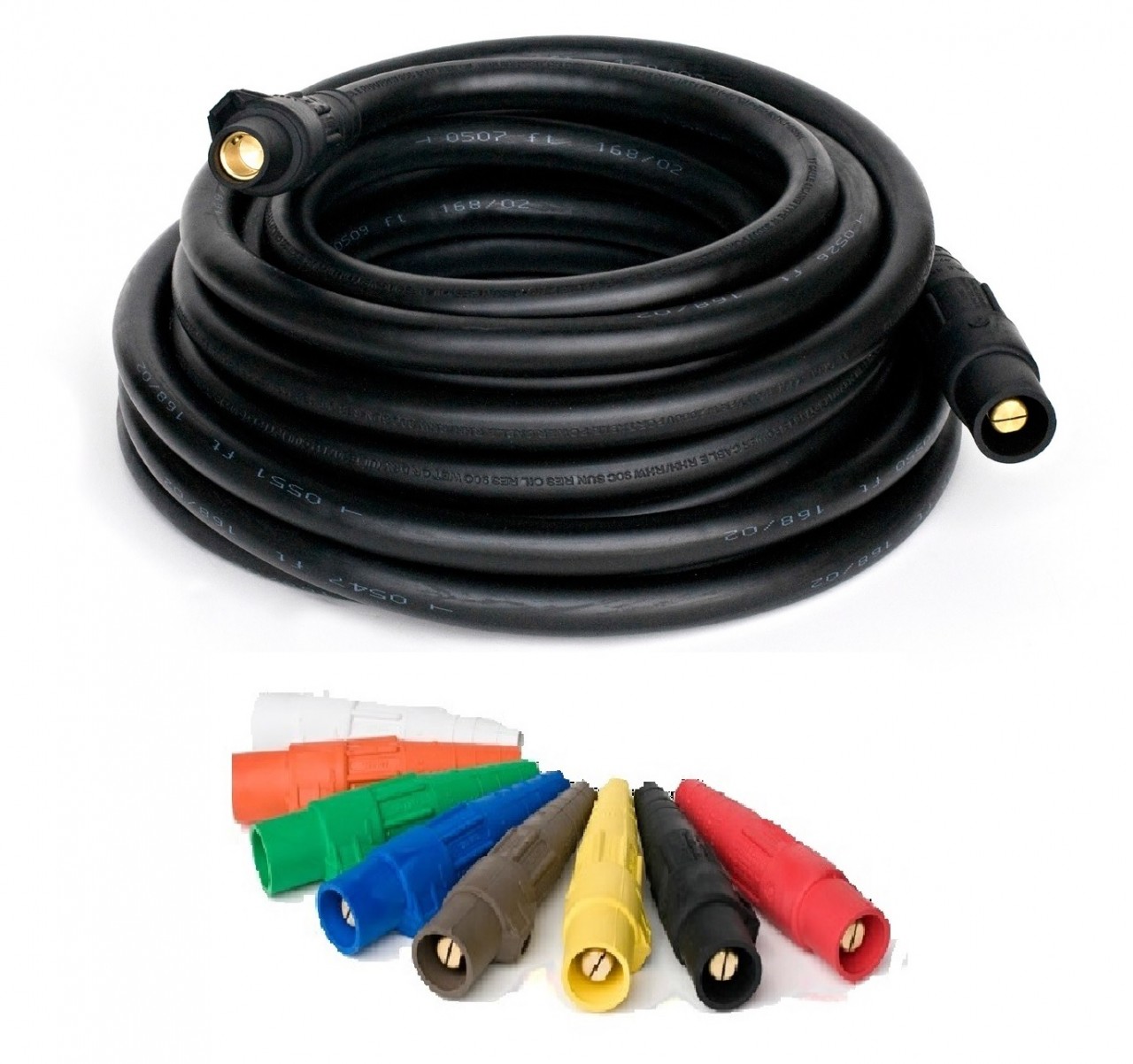 Boot Color Yellow Event Temporary Power Cable 400 Amps Power Assemblies Type W Male to Lug Pigs Tails NEMA 3R Series 16 CAM type Length: 4 